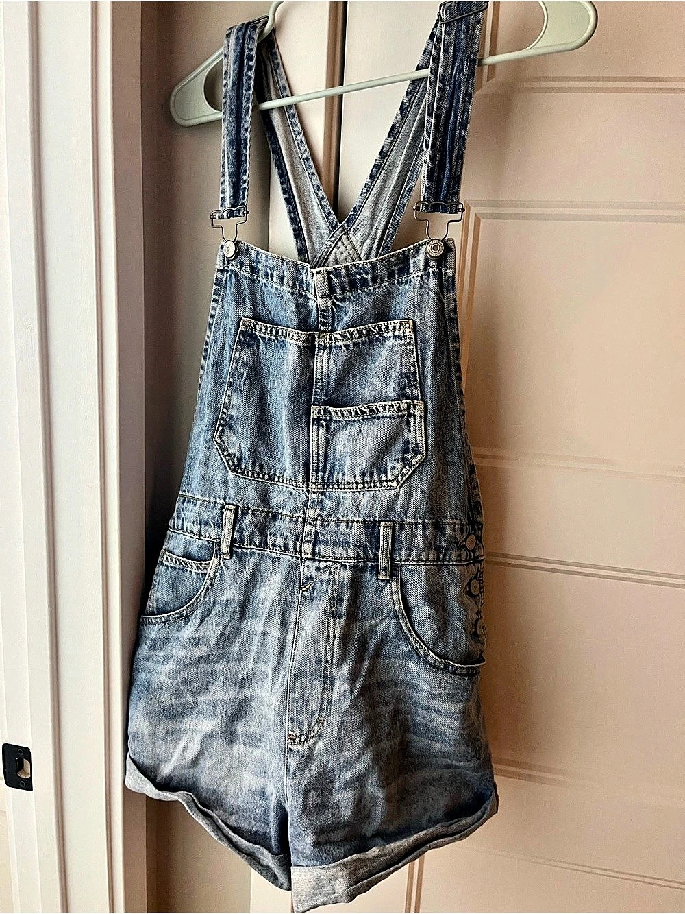 We The Free Ziggy Denim Shortalls Medium Blue